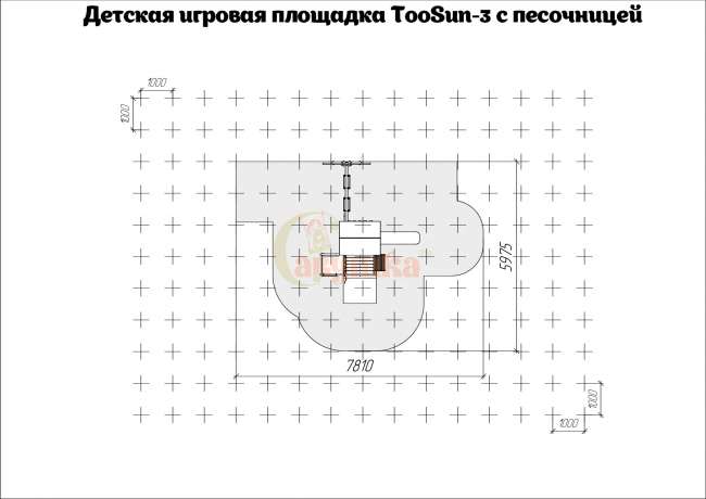 Детская площадка Савушка TooSun (Тусун) 3 с песочницей Детская площадка Савушка TooSun (Тусун) 3 с песочницей