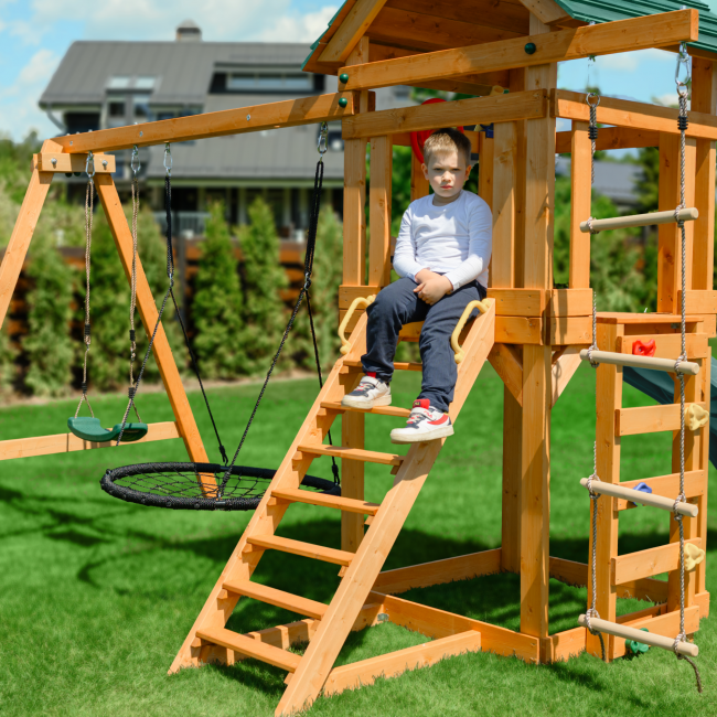 Детский игровой комплекс UNIX Kids (6 in 1) Dark Green Детский игровой комплекс UNIX Kids (6 in 1) Dark Green