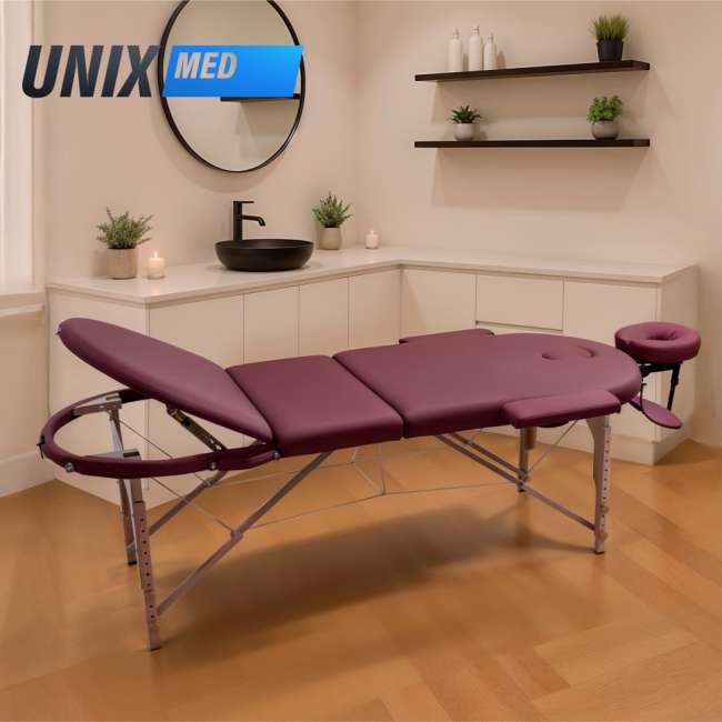 Массажный стол UNIX Med Comfort 3 Section Burgundy