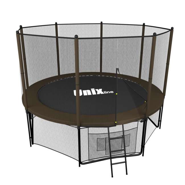 Батут с сеткой UNIX line 8 ft Black / Brown (outside) Батут с сеткой UNIX line 8 ft Black / Brown (outside)