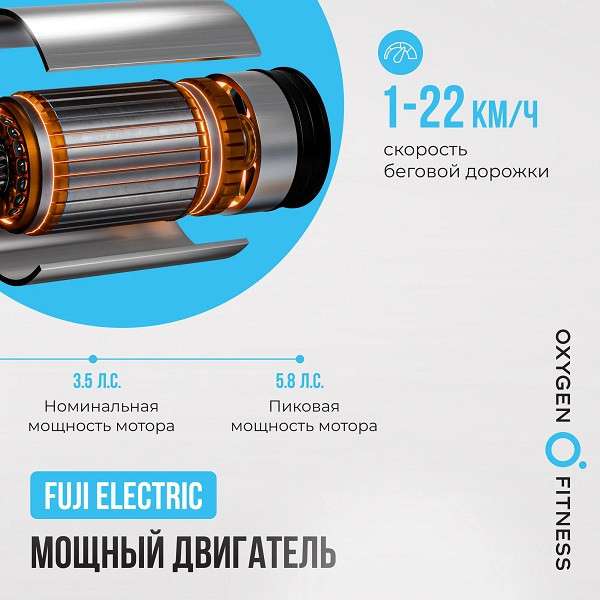 Беговая дорожка полукоммерческая Oxygen Fitness ARGON LED PRO Беговая дорожка полукоммерческая Oxygen Fitness ARGON LED PRO