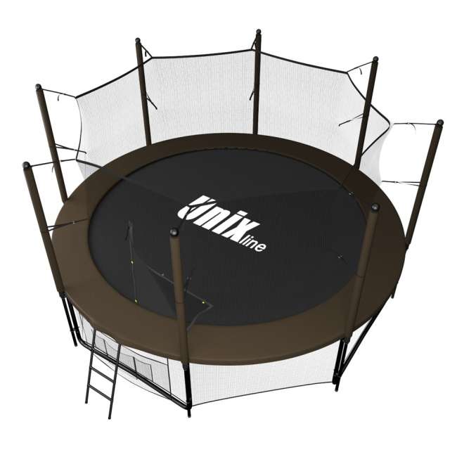 Батут с сеткой UNIX line 12 ft Black / Brown (inside)