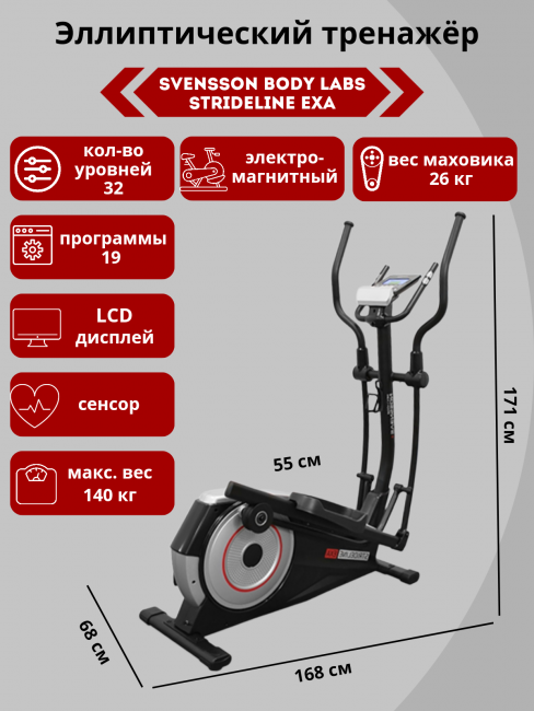 Эллиптический тренажер Svensson Body Labs STRIDELINE EXA