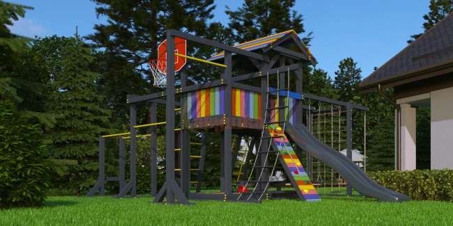 Детская площадка Савушка 2 (BLACK EDITION) Детская площадка Савушка 2 (BLACK EDITION)