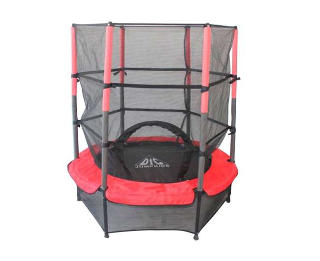 Батут с сеткой DFC JUMP KIDS 55" красно-серый Батут с сеткой DFC JUMP KIDS 55" красно-серый