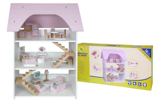 Кукольный домик Babygarden FRIENDLY HOUSE с мебелью Кукольный домик Babygarden FRIENDLY HOUSE с мебелью