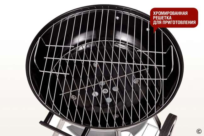 Круглый угольный гриль Start Grill 17 дюймов (43,5 см) DERBY с термометром Круглый угольный гриль Start Grill 17 дюймов (43,5 см) DERBY с термометром