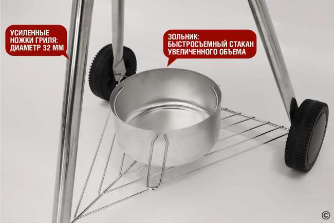 Круглый угольный гриль Start Grill 22 дюйма (57 см) TEMPER Круглый угольный гриль Start Grill 22 дюйма (57 см) TEMPER
