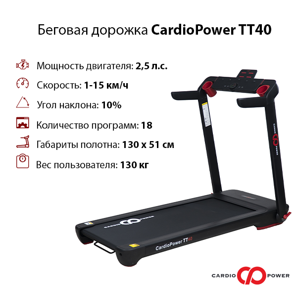 Беговая дорожка CardioPower TT40 Беговая дорожка CardioPower TT40
