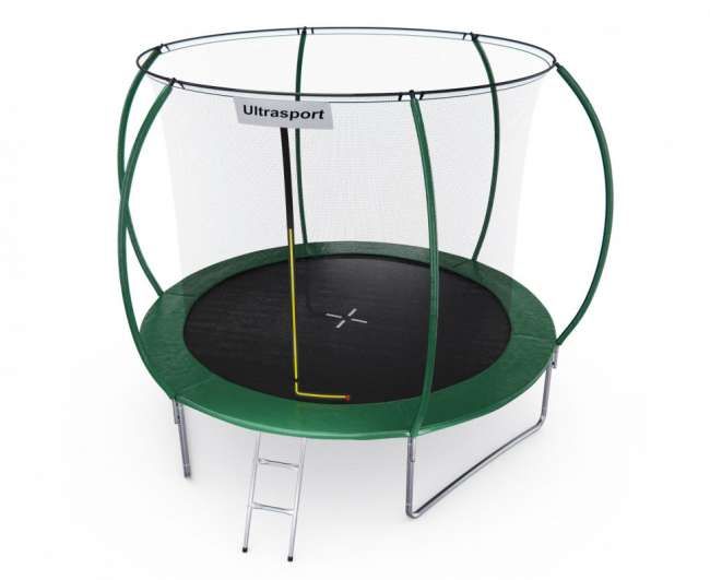 Батут DFC ULTRASPORT 10 ft с внутренней сеткой и лестницей Батут DFC ULTRASPORT 10 ft с внутренней сеткой и лестницей