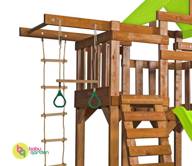 Деревянная игровая площадка Babygarden Play 5 светло-зеленая