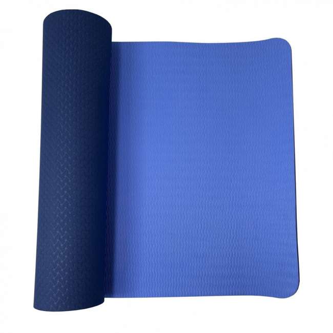 Коврик для йоги и фитнеса UNIX Fit двусторонний, 180 х 61 х 0,8 см, двуцветный, голубой Коврик для йоги и фитнеса UNIX Fit двусторонний, 180 х 61 х 0,8 см, двуцветный, голубой