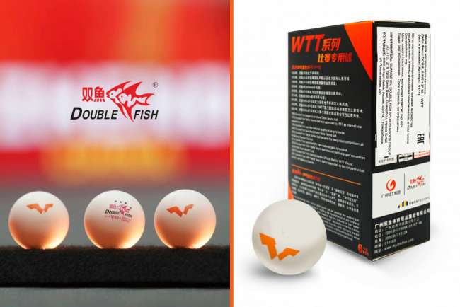 Мячи для настольного тенниса Double Fish V40+ 3 star WTT (6шт) Мячи для настольного тенниса Double Fish V40+ 3 star WTT (6шт)