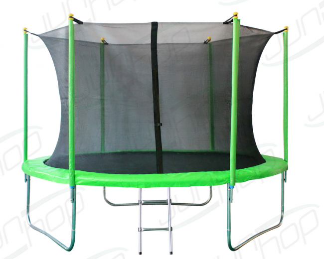 Батут с сеткой JunHop 8 ft (244 см) зеленый / синий Батут с сеткой JunHop 8 ft (244 см) зеленый / синий